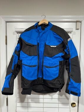 Men’s Blue & Black Adventure Motorcycle Jacket